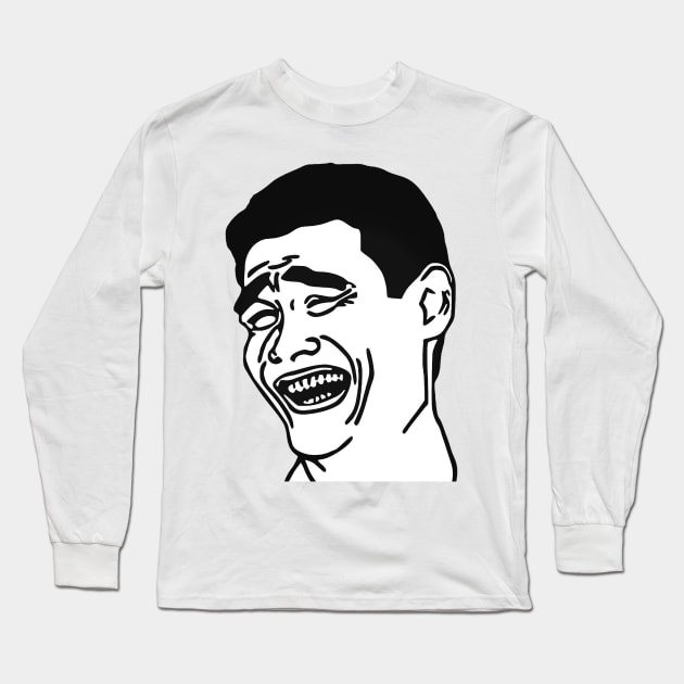 Yao Ming Face Long Sleeve T-Shirt by FlashmanBiscuit